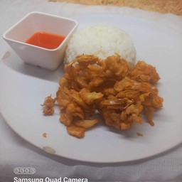 ข้าวไก่ทอดกระเทียม