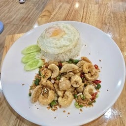 สองสหายคั่วพริกเกลือ (หมูกรอบ+กากหมู)