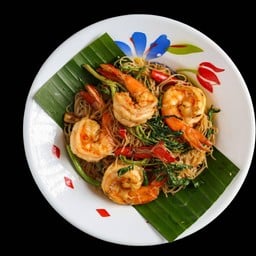 หมี่ผัดกะเฉดกุ้ง