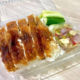 พิเศษ ข้าวปลาแกะ+พริกน้ำปลา