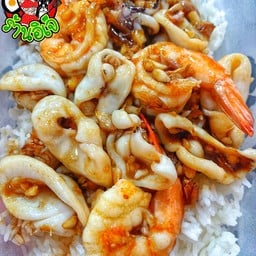 ข้าวทะเลทอดกระเทียม
