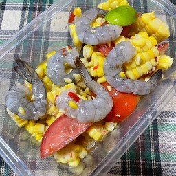 ตำข้าวโพดกุ้งสด