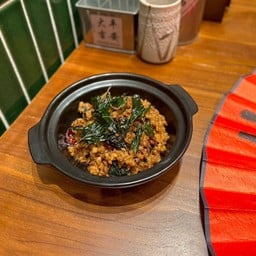 กะเพราหมูสับผัดหม่าล่า (กับข้าว)