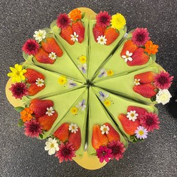 Matcha strawberry short cake