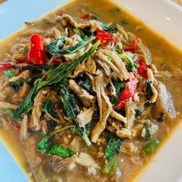 ผัดกระเพราวีแกน (กับข้าว) Stir Fried Holy Basil Vegan Phuket