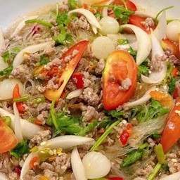 ยำวุ้นเส้นหมูสับ