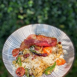 Aglio Olio Pasta Spicy Bacon