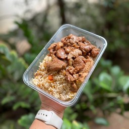 ข้าวผัดหมู+หมูทอดกระเทียม