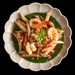 กุ้งผัดไหลบัว