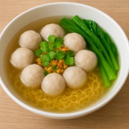 บะหมี่น้ำลูกชิ้นหมู