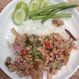 ข้าวสวยลาบหมู