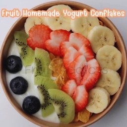 Fruit Homemade Yogurt Cornflakes