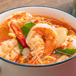 ต้มยำกุ้ง(น้ำพริกเผา)