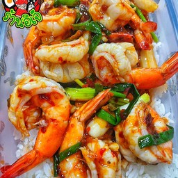ข้าวผัดพริกเผากุ้ง