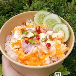 ข้าวไข่ขยี้พริกน้ำปลา