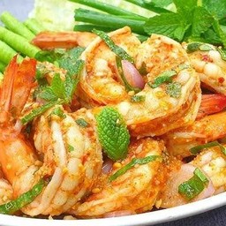 ลาบกุ้งสุก