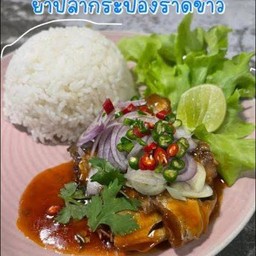 ยำปลากระป๋องราดข้าว