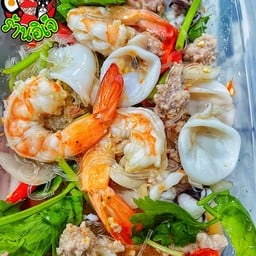 ยำวุ้นเส้นทะเลหมูสับ