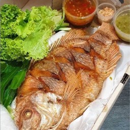 ชุดเมี่ยง ปลาทับทิมทอด