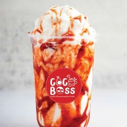 มะพร้าวนมสดปั่น ราดซอสสตอเบอรี่