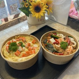 คู่ซ่า ไข่ข้นปูอัด&ไข่ข้นห่อหมกทะเล