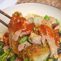 สุกี้เเห้ง (ผัดน้ำ100%)