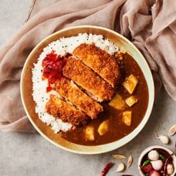 ข้าวแกงกะหรี่พริกแกงปลาร้าสันคอหมูทงคัตสึ