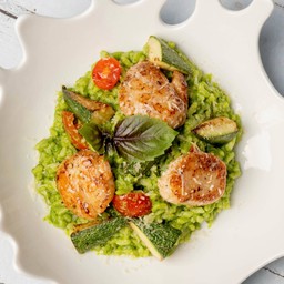 Scallop Pesto Risotto
