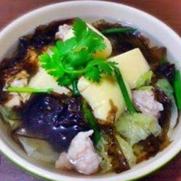 ต้มจืดเต้าหู้หมูสับ(เป็นกับข้าว)