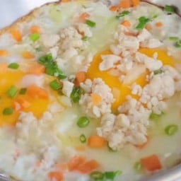 ไข่กระทะหมูสับ แครอท