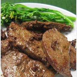 ข้าวเหนียวตับหมูทอด