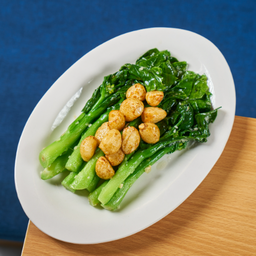 Chinese Kale with Confit Garlic