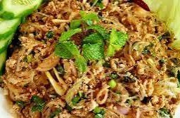 ลาบวุ้นเส้นเนื้อสับ