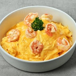 ข้าวไข่ข้นนมสดกุ้ง