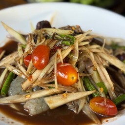 ตำปลาร้ากุ้งสด