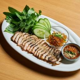 Grilled Pork Neck with Jaew Jelly
