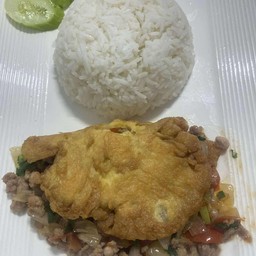 ไข่ยัดใส้ราดข้าว