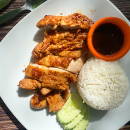 DL ข้าวสเต็กไก่ จิ้มแจ่ว