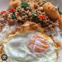 กระเพราเต้าหู้หมูสับ