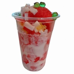 สตอเบอรี่โยเกิร์ต(ฟรุตสลัด+เยลลี่เขียว)