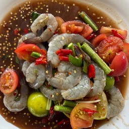 ตำเหลากุ้งสด