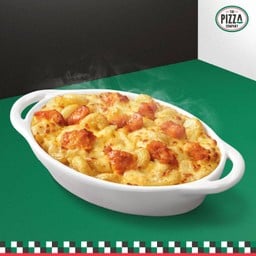 มักกะโรนี ไก่บาร์บีคิวอบชีส Baked Macaroni & Cheese with BBQ Chicken