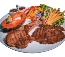 Set 14 สเต็ก แซลมอล +พอร์คซอง +ริปอาย