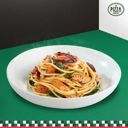 สปาเก็ตตี้ ขี้เมาไส้กรอก Spaghetti Keemao Sausage