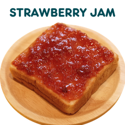 ขนมปังปิ้งเนย+ แยมสตรอเบอรี่