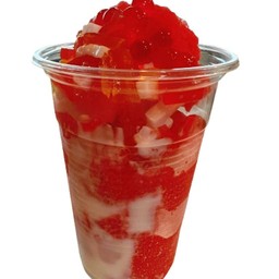 สตอเบอรี่โยเกิร์ต(เยลลี่แดง+ฟรุตสลัด)