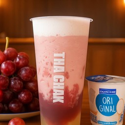 ชาองุ่นสดปั่นวิปชีสโยเกิร์ต