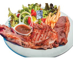 Set 5 สเต็ก พอร์คชอพ +โคขุน