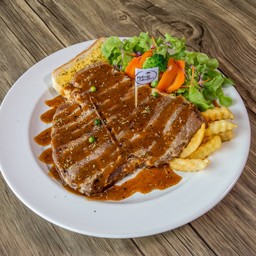 ที-โบนสเต็กเนื้อ