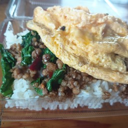 ข้าวไข่ขันกระเพราหมูสับ